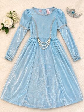 Dream Play Imagine Cinderella Costume Dress Girls Size 8 Blue Princess Gown
